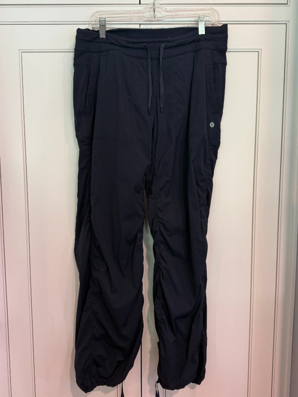 EUC Lululemon Dance Studio Pant Size 10 Reg Navy Blue Cinch Hem $128
